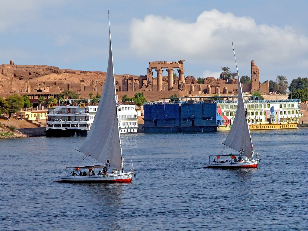 Aswan River Nile Felucca sail boat trip