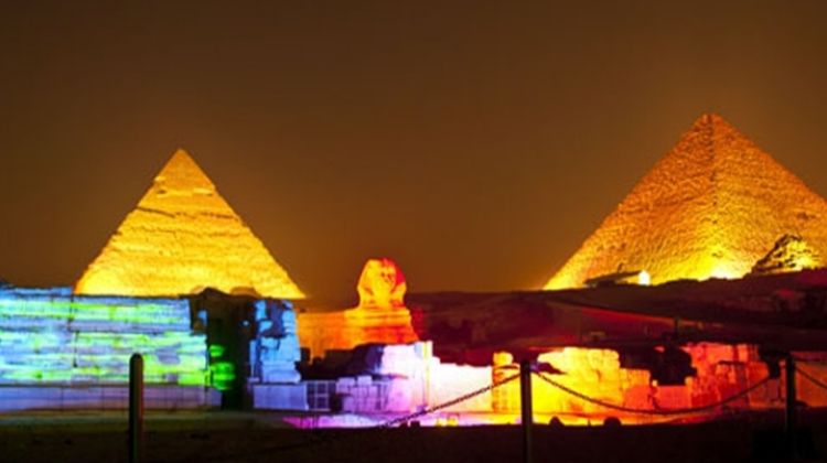 Cairo stopover Pyramids Desert quad bike and sound and light show